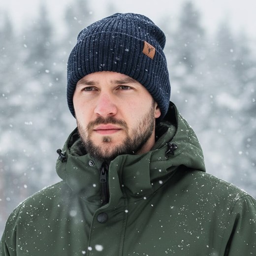 Ciepła Męska czapka zimowa Granatowa L/XL ST-538F - id: 6555 - marki Stylion - 186265625 Ciepła Męska czapka zimowa Granatowa L/XL ST-538F ze sklepu Stylion w kategorii Okulary przeciwsłoneczne damskie - zdjęcie 186265625