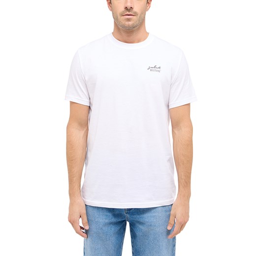 Męski T-Shirt Mustang Style Austin Bright White 1016280 2007 ze sklepu YouNeedit.pl w kategorii T-shirty męskie - zdjęcie 186266226