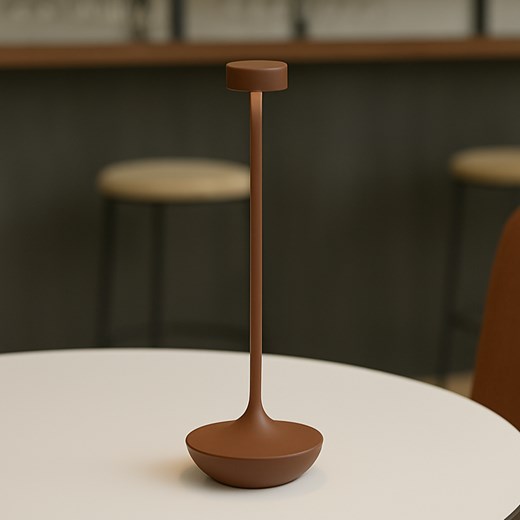 Lampka HoReCa LED bezprzewodowa DECA w kolorze corten z efektem rdzy 6 sztuk/komplet ze sklepu Lysne w kategorii Lampy stołowe - zdjęcie 186266325
