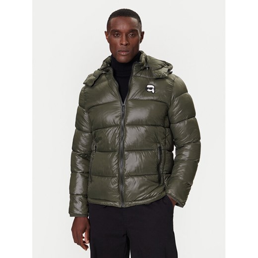KARL LAGERFELD Kurtka zimowa 505022554590 Zielony Regular Fit ze sklepu MODIVO w kategorii Kurtki męskie - zdjęcie 186267409
