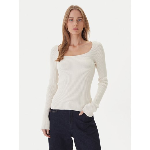 Kontatto Sweter 3M0830C Écru Slim Fit ze sklepu MODIVO w kategorii Swetry damskie - zdjęcie 186267466