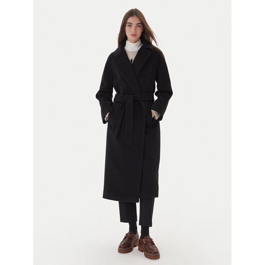 Weekend Max Mara Płaszcz wełniany Tempera 2525016082 Czarny Regular Fit ze sklepu MODIVO w kategorii Płaszcze damskie - zdjęcie 186267479