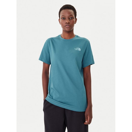 The North Face T-Shirt Redbox NF0A87NK Niebieski Relaxed Fit ze sklepu MODIVO w kategorii Bluzki damskie - zdjęcie 186267535