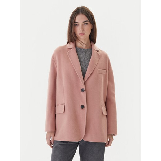 ViCOLO Płaszcz wełniany TF0005 Różowy Regular Fit ze sklepu MODIVO w kategorii Płaszcze damskie - zdjęcie 186267548