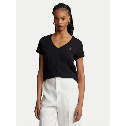 Polo Ralph Lauren T-Shirt 211902403003 Czarny Regular Fit ze sklepu MODIVO w kategorii Bluzki damskie - zdjęcie 186267568