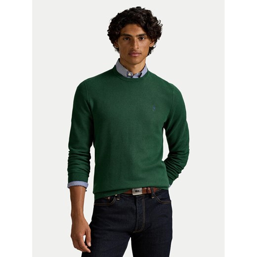 Polo Ralph Lauren Sweter 710918163521 Zielony Regular Fit ze sklepu MODIVO w kategorii Swetry męskie - zdjęcie 186267639