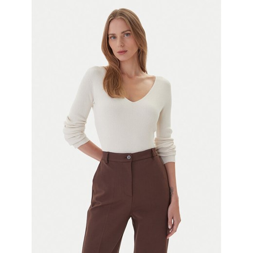 Kontatto Sweter 3M0818C Écru Slim Fit ze sklepu MODIVO w kategorii Swetry damskie - zdjęcie 186267656