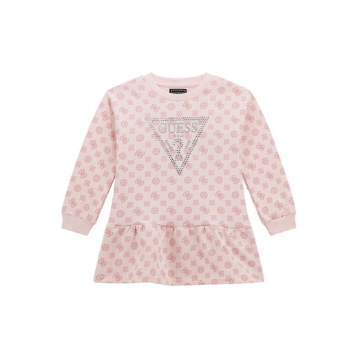 Guess Sukienka codzienna K5BK18 KAD74 Różowy Regular Fit ze sklepu MODIVO w kategorii Sukienki dziewczęce - zdjęcie 186267669