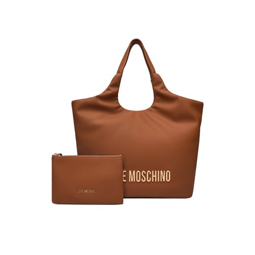 LOVE MOSCHINO Torebka JC4396PP0NKD020A Brązowy ze sklepu MODIVO w kategorii Torby Shopper bag - zdjęcie 186267685