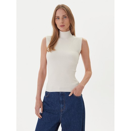 Kontatto Golf 3M0826C Écru Slim Fit ze sklepu MODIVO w kategorii Swetry damskie - zdjęcie 186267738