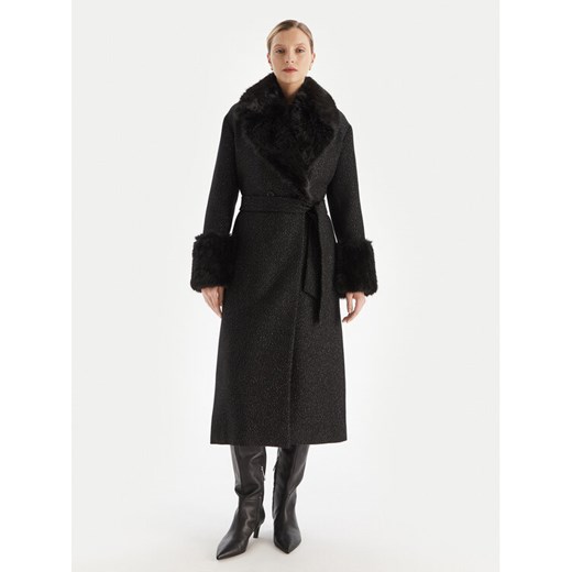 TWINSET Płaszcz zimowy 252TT2040 Czarny Regular Fit ze sklepu MODIVO w kategorii Płaszcze damskie - zdjęcie 186267757