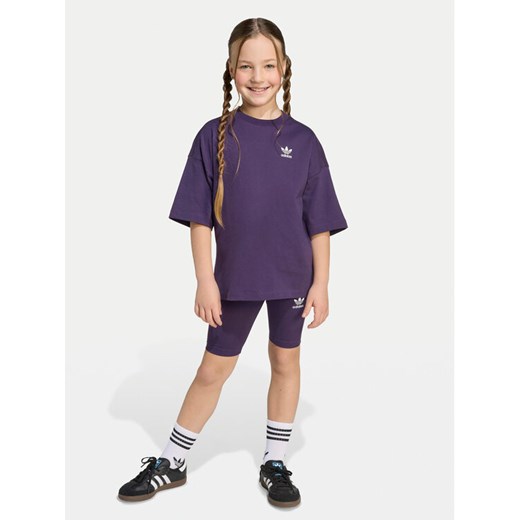 adidas Komplet t-shirt i spodenki Cycling JY4873 Fioletowy Regular Fit ze sklepu MODIVO w kategorii Spodenki dziewczęce - zdjęcie 186267759