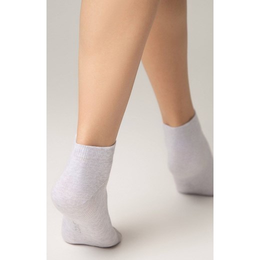 Krótkie bawełniane skarpetki damskie sportowe jasnoszare 3DSOCKS, Kolor jasnoszary, Rozmiar 36-38, Conte ze sklepu Intymna w kategorii Skarpetki damskie - zdjęcie 186270438