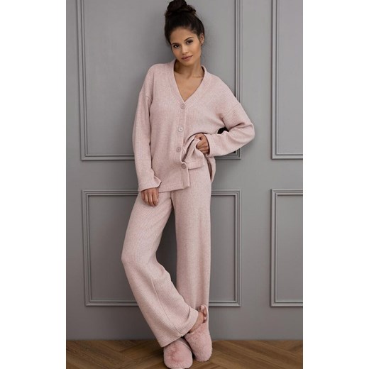 Sensis rozpinana piżama damska Alani, Kolor róż pudrowy, Rozmiar S/M, SENSIS ze sklepu Intymna w kategorii Piżamy damskie - zdjęcie 186270558