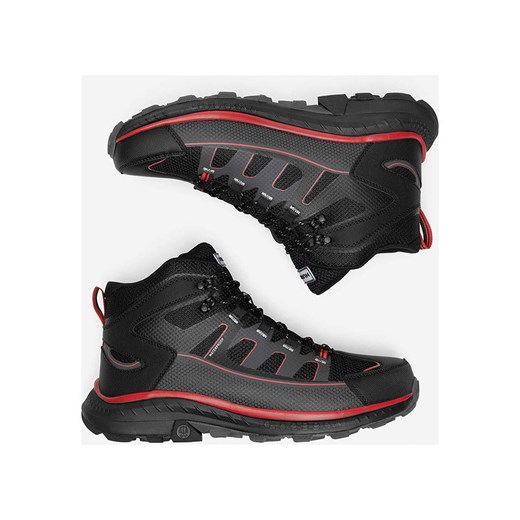 Hunter Buty trekkingowe &quot;Peak RT Mid&quot; w kolorze czarno-czerwono-szarym Hunter 41 wyprzedaż Limango Polska