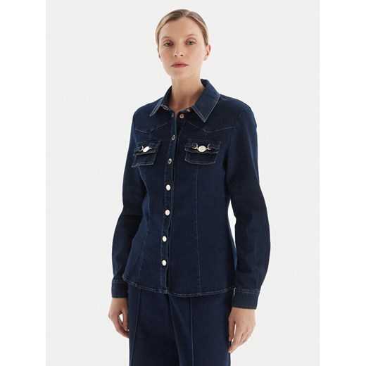 Fracomina Koszula jeansowa FS25WT6004W78201 Granatowy Regular Fit ze sklepu MODIVO w kategorii Koszule damskie - zdjęcie 186272707