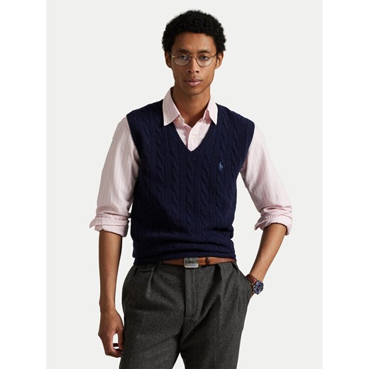 Polo Ralph Lauren Sweter 710974166001 Granatowy Regular Fit ze sklepu MODIVO w kategorii Swetry męskie - zdjęcie 186272717