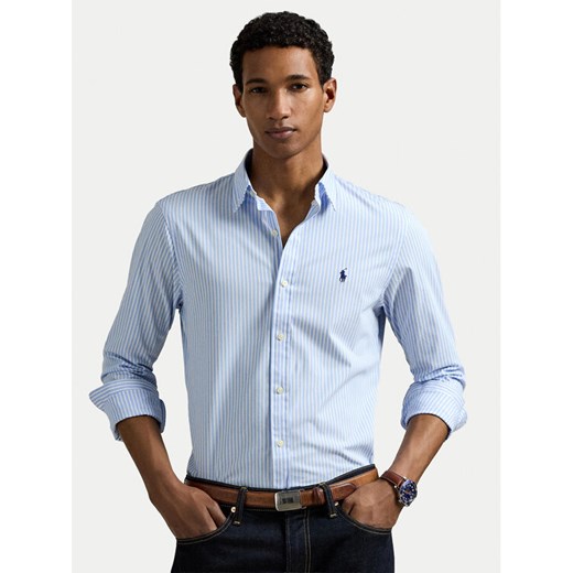 Polo Ralph Lauren Koszula 710929344020 Błękitny Slim Fit ze sklepu MODIVO w kategorii Koszule męskie - zdjęcie 186272718