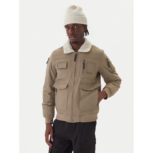 Aeronautica Militare Kurtka bomber 252AB3024UCT03151 Khaki Regular Fit ze sklepu MODIVO w kategorii Kurtki męskie - zdjęcie 186272735