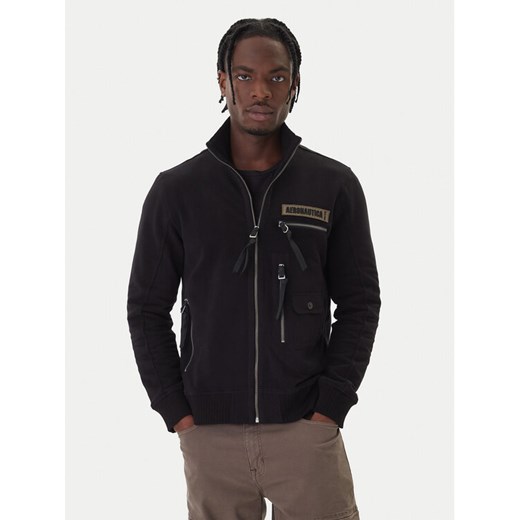 Aeronautica Militare Bluza 252FE2069UF00668 Czarny Regular Fit ze sklepu MODIVO w kategorii Bluzy męskie - zdjęcie 186272775
