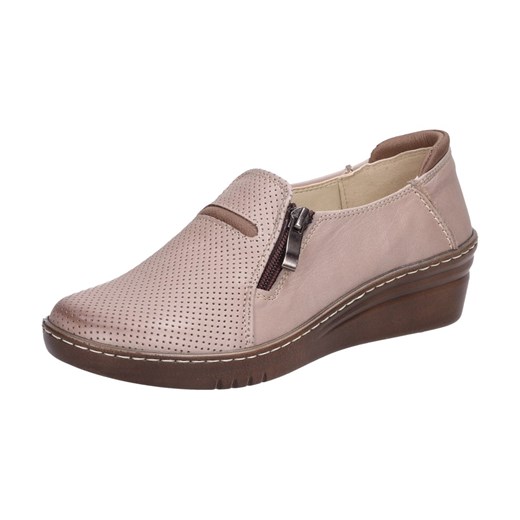 Beżowe Polskie półbuty damskie Deoni 585/1 ze sklepu suzana.pl w kategorii Półbuty damskie - zdjęcie 186273819