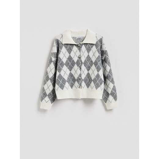 Reserved - Wzorzysty kardigan oversize - wielobarwny Reserved S Reserved