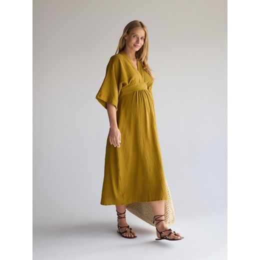 Reserved - Sukienka typu kimono - oliwkowy ze sklepu Reserved w kategorii Sukienki - zdjęcie 186274295
