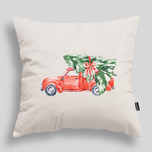 Poszewka na poduszkę Christmas Car 43x43 cm ze sklepu dekoria.pl w kategorii Dekoracje bożonarodzeniowe - zdjęcie 186274639