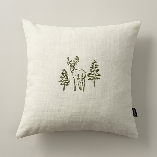 Poszewka na poduszkę Forest Deer  43x43 cm ze sklepu dekoria.pl w kategorii Dekoracje bożonarodzeniowe - zdjęcie 186274667