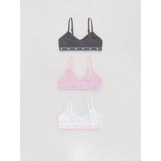 Reserved - Top z mikrofibry 3 pack - wielobarwny ze sklepu Reserved w kategorii Staniki dla dziewczynki - zdjęcie 186276049