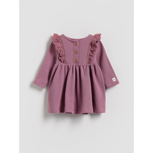 Reserved - Strukturalna sukienka - jasnofioletowy ze sklepu Reserved w kategorii Sukienki niemowlęce - zdjęcie 186276055