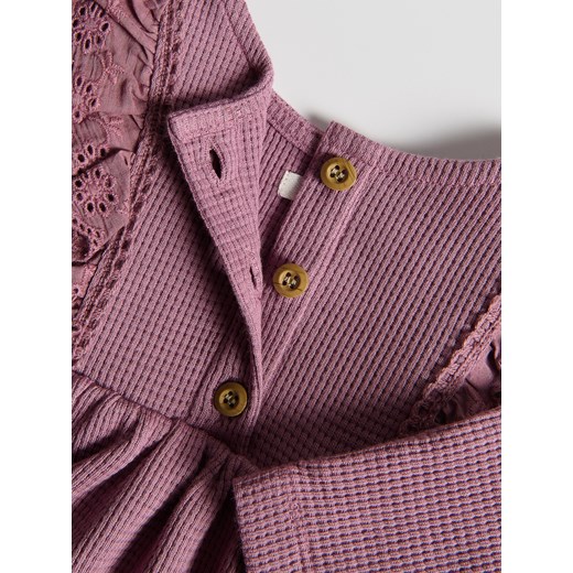 Reserved - Strukturalna sukienka - jasnofioletowy Reserved 74 (6-9 m.) Reserved