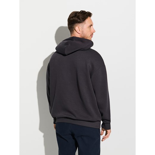 Sinsay - Bluza hoodie z nadrukiem świątecznym - szary Sinsay L Sinsay