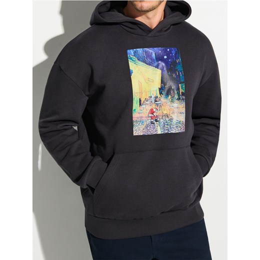Sinsay - Bluza hoodie z nadrukiem świątecznym - szary ze sklepu Sinsay w kategorii Bluzy męskie - zdjęcie 186277767
