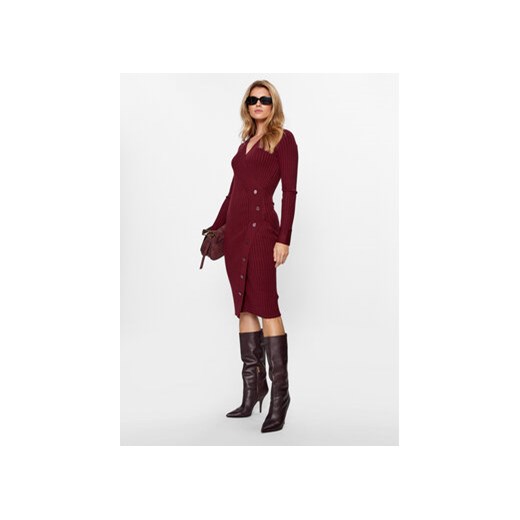 Guess Sukienka dzianinowa Cecile W3BK39 Z2V42 Bordowy Slim Fit Guess M MODIVO