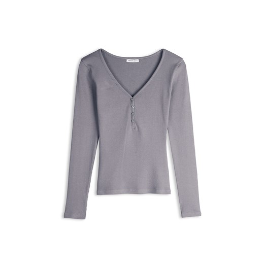 GATE Prążkowany top z guzikami 34 ze sklepu gateshop w kategorii Bluzki damskie - zdjęcie 186279365