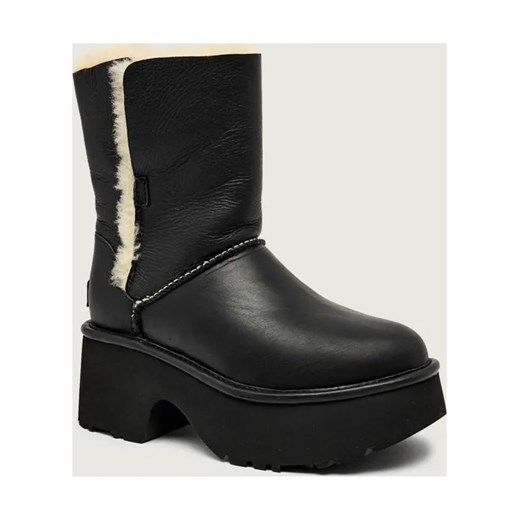 UGG Skórzane botki W ESMEE | z dodatkiem wełny ze sklepu Gomez Fashion Store w kategorii Botki - zdjęcie 186279967