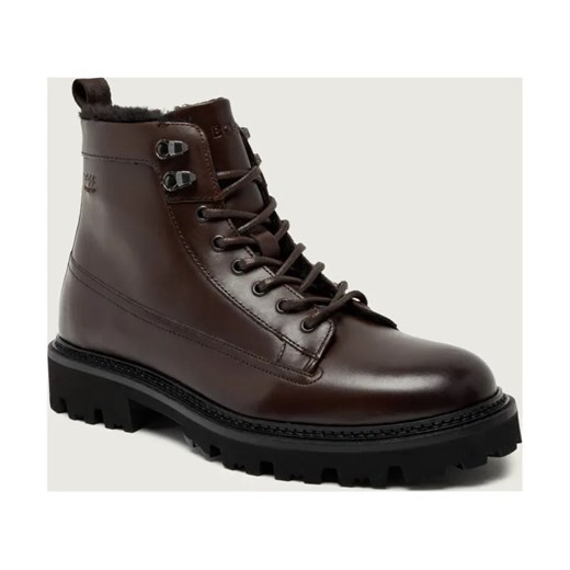 BOSS BLACK Skórzane buty wysokie Julyo_Halb_bufr ze sklepu Gomez Fashion Store w kategorii Buty zimowe męskie - zdjęcie 186279979
