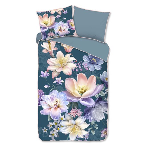 Descanso Komplet pościeli satynowej &quot;Mirery&quot; w kolorze niebieskim ze sklepu Limango Polska w kategorii Pościele - zdjęcie 186281568