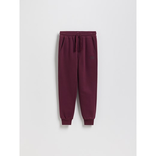 Reserved - Joggery z bawełną - bordowy ze sklepu Reserved w kategorii Spodnie chłopięce - zdjęcie 186281987