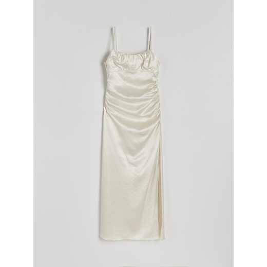 Reserved - Sukienka z tkaniny NAIA - złamana biel ze sklepu Reserved w kategorii Sukienki - zdjęcie 186282385