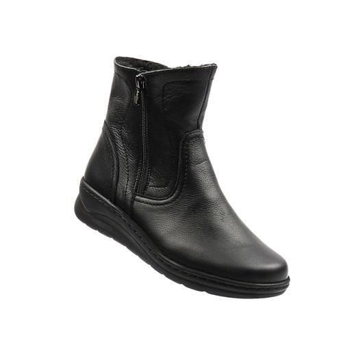 Wygodne botki damskie ocieplone kożuchem - HELIOS Komfort 788, czarne 2 ze sklepu ulubioneobuwie w kategorii Botki - zdjęcie 186282897