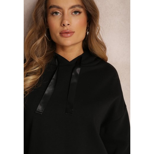 Czarna Bluza Oversize z Kapturem Liiza Renee XL renee.pl