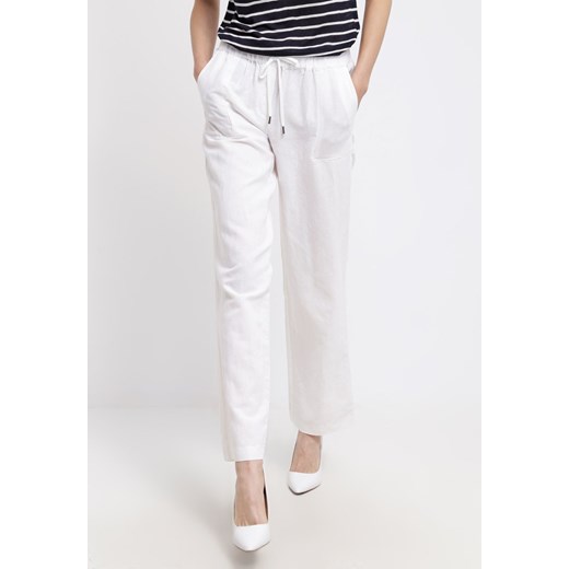 Esprit Spodnie materiałowe white zalando szary długie