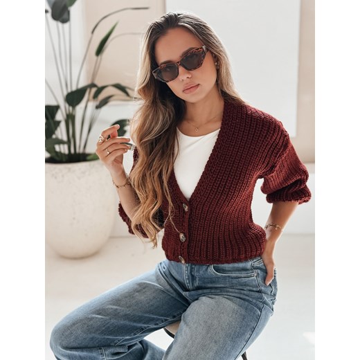 Sweter damski NUTI bordowy Dstreet MY1674 Dstreet Uniwersalny DSTREET.PL