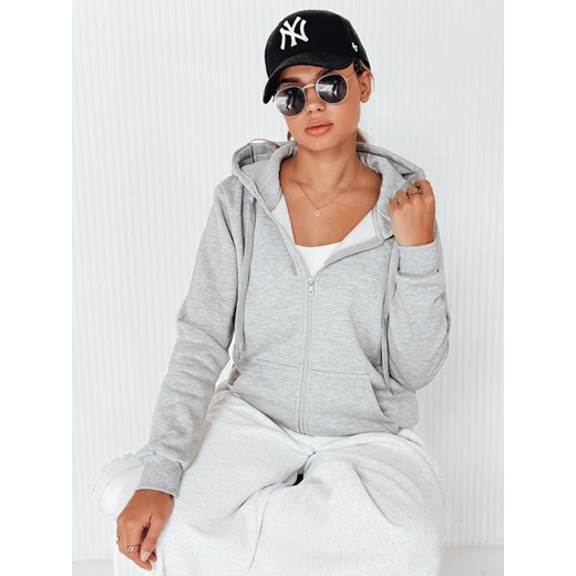 Bluza damska VICTORIA jasnoszara BY0228 ze sklepu DSTREET.PL w kategorii Bluzy damskie - zdjęcie 186284835