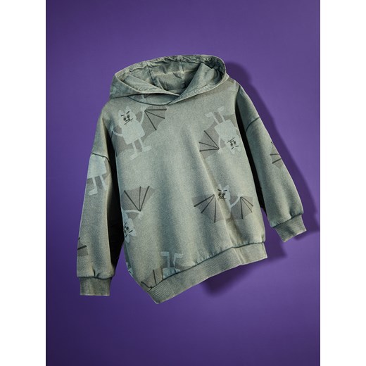 Reserved - Bluza oversize z nadrukiem - czarny ze sklepu Reserved w kategorii Bluzy chłopięce - zdjęcie 186285928