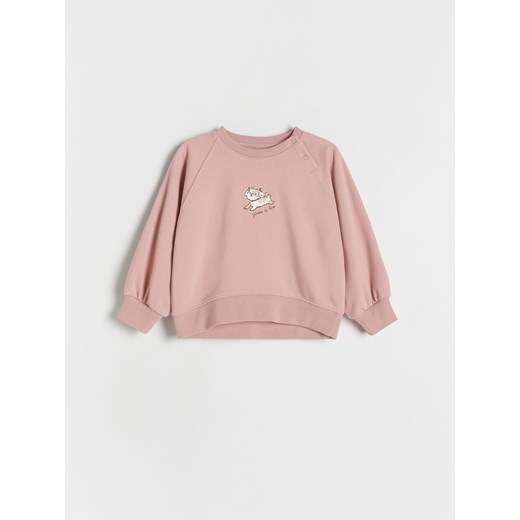 Reserved - Bluza z nadrukiem - brudny róż ze sklepu Reserved w kategorii Bluzy dziewczęce - zdjęcie 186286726