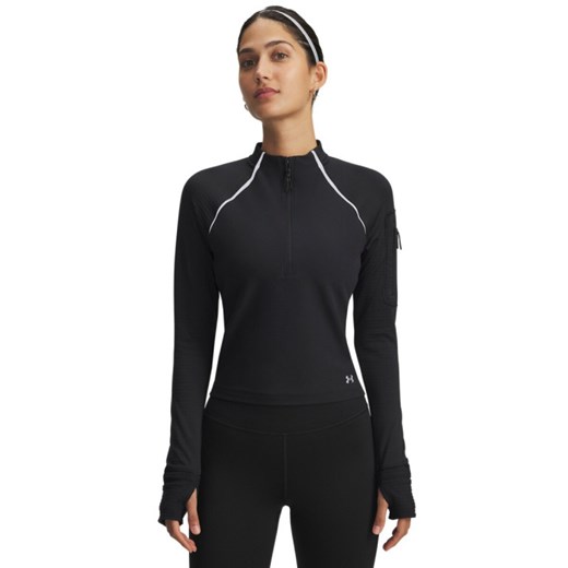 Damska bluza do biegania bez kaptura Under Armour UA Velociti Pro CW Half Zip - czarna ze sklepu Sportstylestory.com w kategorii Bluzy damskie - zdjęcie 186288538