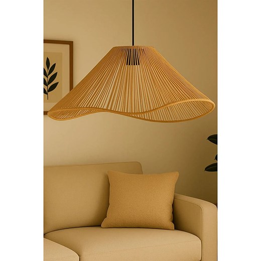 ABERTO DESIGN Lampa wisząca w kolorze beżowym - wys. 55 x Ø 45 cm ze sklepu Limango Polska w kategorii Oświetlenie - zdjęcie 186289238